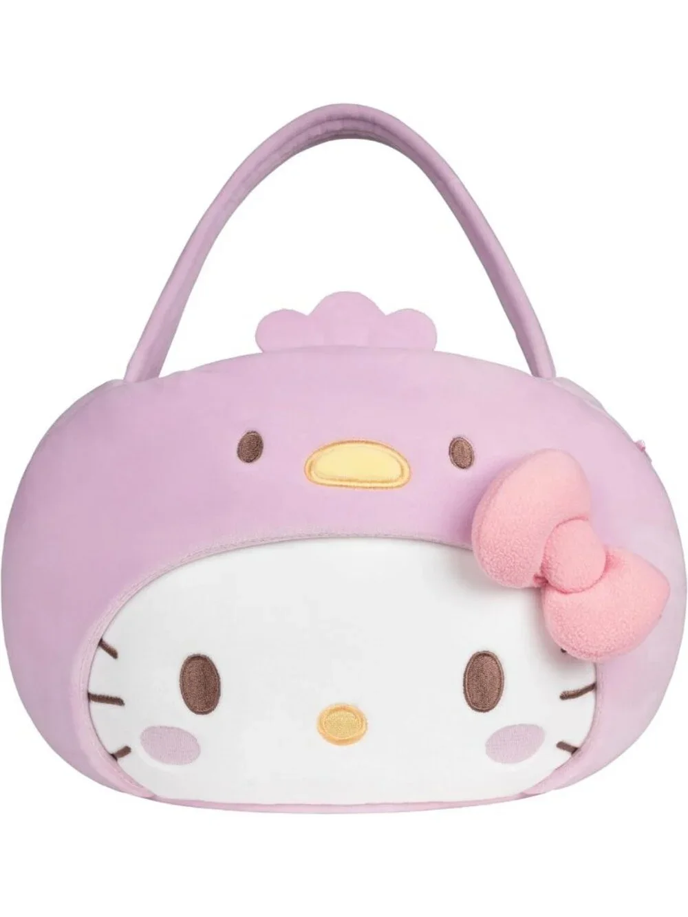 Cute Kuromi Heart Pail Accessory - 12-Inch Embroidered Treat Bucket with Handle